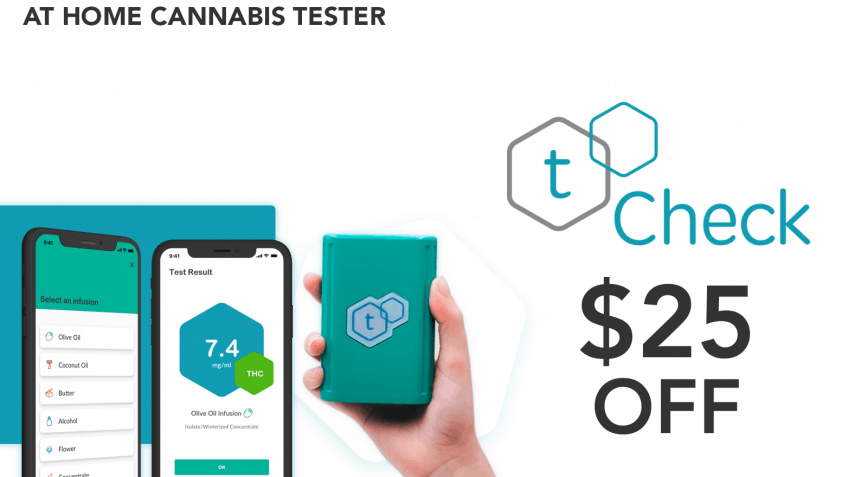 Save money now with tCheck coupon codes! Cannabis testing device.